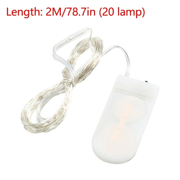 Drses Led Copper Wire Light String Button Battery Box Gift Box Decorative Light String Holiday Christmas Colorful Light String Star Lights 2 Meter 20 Lights