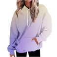 thumbnail image 1 of Drses Long Sleeve Womens Tops Women Casual Long Sleeve Loose Fashion Pockets Gradient Printed Hooded Sweatshirts Women's sweatshirts, 1 of 4