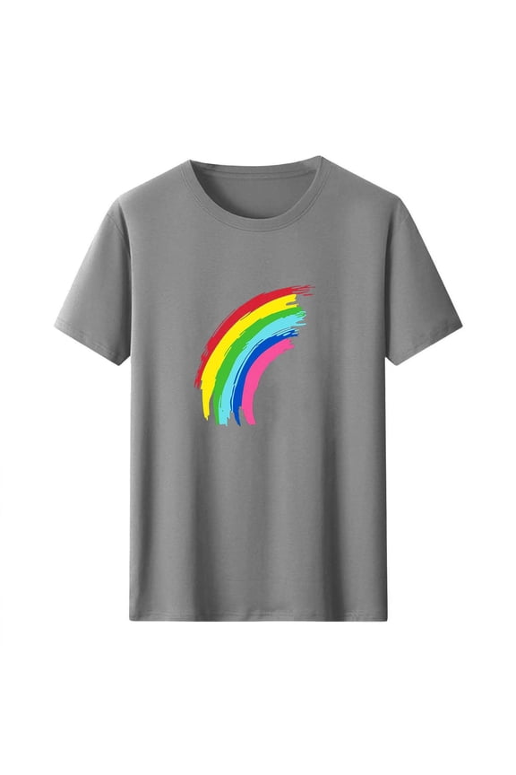 ‌‌‌‌‌‌‌‌‌‌‌‌‌‌Men's 2025 Rainbow Pride Graphic Tee | Love LGBTQ+ Short Sleeve T-Shirt Casual Short Sleeve Tops