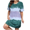 thumbnail image 1 of Drses Plus Size Nightgowns Women Cute Printed Sleepwear Night Gown Dresses Sleep Printed Dress, 1 of 5