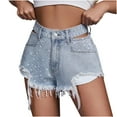 thumbnail image 1 of Drses Shorts for Women Summer Womens Tight Fitting Sexy Spicy Girl Denim Shorts Women's Athletic Shorts with Pockets, 1 of 4