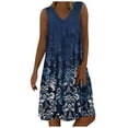 thumbnail image 1 of Drses Sleeveless Dress for Women Summer Women's Summer Sleeveless V-neck Floral Print Casual Vacation Dress Sundress for Women 2024, 1 of 6