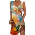 thumbnail image 1 of Drses Summer Dresses for Women 2024 Vacation Trendy Floral Boho Mini Dress Sleeveless Casual Beach Sundresses Cover Ups, 1 of 5