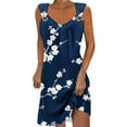 thumbnail image 1 of Drses Summer Dresses for Women 2024 Vacation Trendy Floral Boho Mini Dress Sleeveless Casual Beach Sundresses Cover Ups, 1 of 5