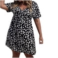 thumbnail image 1 of Drses Summer Dresses for Women 2024 Women's Fashion Casual Comfort Printing Short Sleeve V-Neck Dress Women's Casual Dresses, 1 of 5