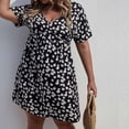 thumbnail image 1 of Drses Summer Dresses for Women 2024 Women's Fashion Casual Comfort Printing Short Sleeve V-Neck Dress Women's Casual Dresses, 1 of 5