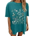 thumbnail image 1 of Drses Wildflowers Shirt for Women Oversized Floral Loose T Shirts Graphic Tees Flower Plant Shirts Womens Tops, 1 of 7