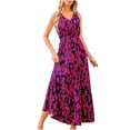 thumbnail image 1 of Drses Women Summer Dresses Casual Sleeveless Maxi Dresses Cute Floral Long Dress Wedding Guest Dress, 1 of 8