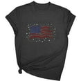 thumbnail image 1 of Drses ‌‌Women's 4th of July Independence Day Patriotic Graphic Tee - American Eagle & USA Flag Print Short Sleeve Shirt (Sizes S - 2XL), 1 of 5
