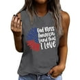 thumbnail image 1 of ‌Drses Women's American Flag Tank Tops - Patriotic Sunflower Graphic Sleeveless Tees for 4th of July & Summer (S-2XL), 1 of 4