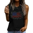 thumbnail image 1 of ‌Drses Women's American Flag Tank Tops - Patriotic Sunflower Graphic Sleeveless Tees for 4th of July & Summer (S-2XL), 1 of 4