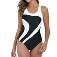 thumbnail image 1 of Drses ‌‌‌Women's Athletic One Piece Swimsuit - Tummy Control Training Suit with Colorblock Design for Lap Swimming | 2025 Swimwear (Sizes S-2XL), 1 of 7