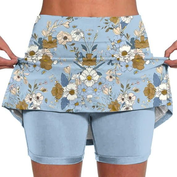 Drses Women's Athletic Shorts Tummy Control Skorts for Women High Waist Athletic Sports Skirt Shorts Leggings Casual Shorts with Pockets