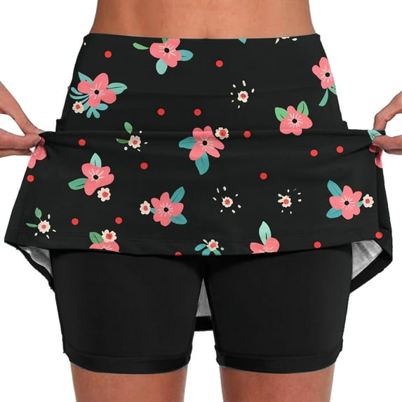 Drses Women's Athletic Shorts Tummy Control Skorts for Women High Waist Athletic Sports Skirt Shorts Leggings Casual Shorts with Pockets