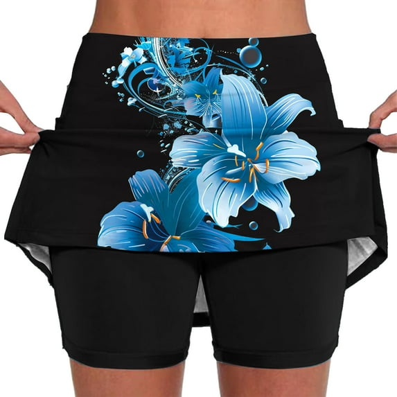 Drses Women's Athletic Shorts Tummy Control Skorts for Women High Waist Athletic Sports Skirt Shorts Leggings Casual Shorts with Pockets
