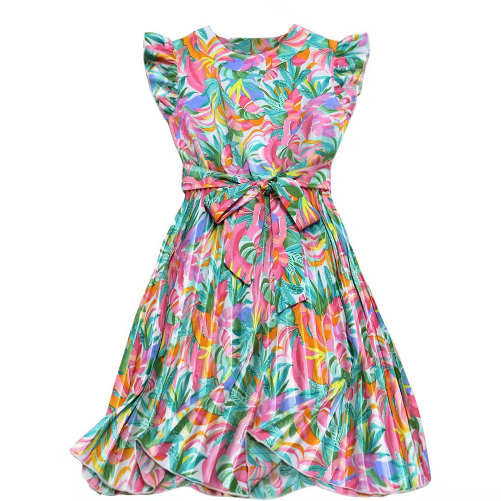Round Neck Boho Dress main image 1
