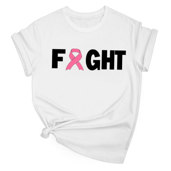 Drses ‌‌‌‌‌‌‌‌‌‌‌‌Women's Breast Cancer Awareness Tee | Pink Ribbon Warrior Survivor T-Shirt Short Sleeved Round Neck Top