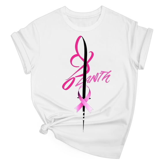 Drses ‌‌‌‌‌‌‌‌‌‌‌‌Women's Breast Cancer Awareness Tee | Pink Ribbon Warrior Survivor T-Shirt Short Sleeved Round Neck Top