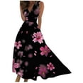 thumbnail image 1 of Drses Women's Casual Dresses Sleeveless Dress Women's Spring/Summer Sleeveless Color V-Neck Wrapped Chest Dress Long Dress, 1 of 5