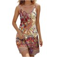 thumbnail image 1 of Drses Women's Casual Dresses Sleeveless Dress Women's Summer Print Sleevless V-Neck Dress, 1 of 6