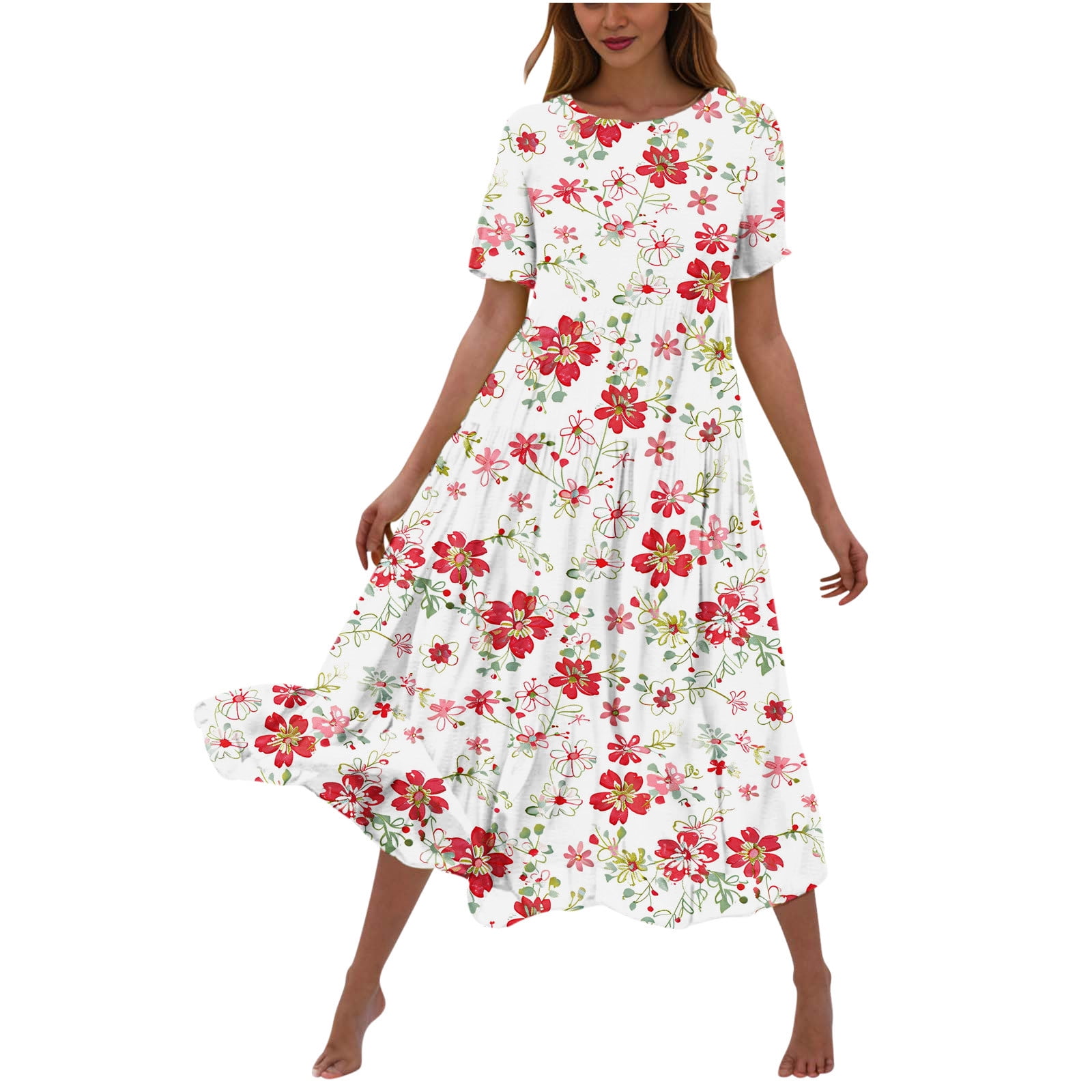 boho style evening dresses Floral Lace V Neck Long Dress Cocktail Party Maxi Wedding Size (Dressed To Kill Since 1975 T-Shirt):XL vintage 1950s dress . beyond-wonderland