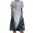 thumbnail image 1 of Drses Women's Casual Dresses Women's Summer Bohemian Print Short Sleeve Beach Dress Knee Length Dress Short Sleeve Dress for Women Summer, 1 of 5
