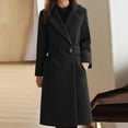 thumbnail image 1 of Drses Women's Fashion Wool Trench Coat With Notch Lapel And Pockets, 1 of 3