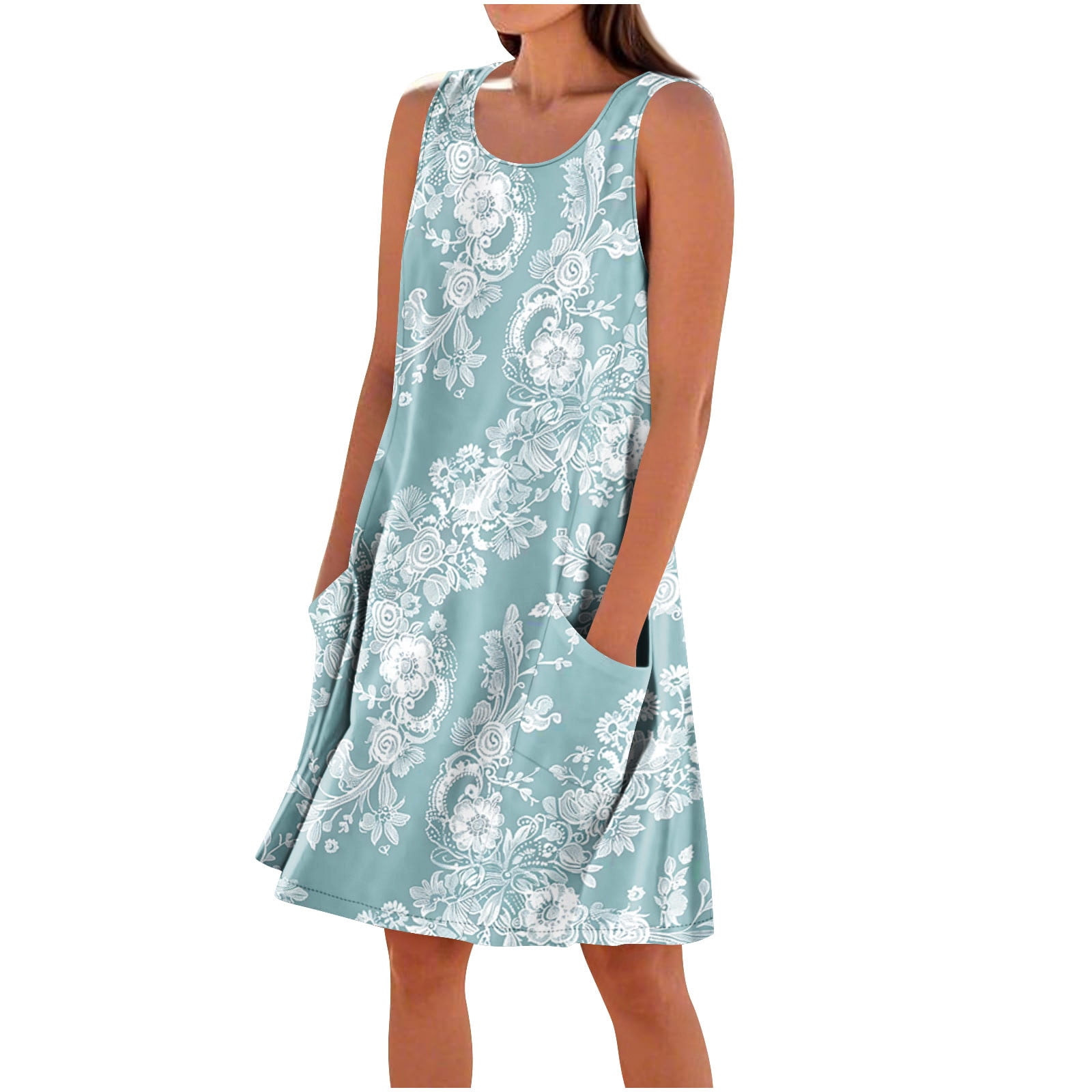 white loose midi dress Velvi Square-Neck Midi Party Dress Janelle White / XSmall