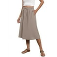 thumbnail image 1 of Drses‌‌ ‌‌‌‌‌‌‌‌‌‌‌‌‌‌‌‌‌‌‌Women's Flowy Midi Skirt - High Waist A-Line with Pockets & Elastic Waist for Summer Boho Style, 1 of 6