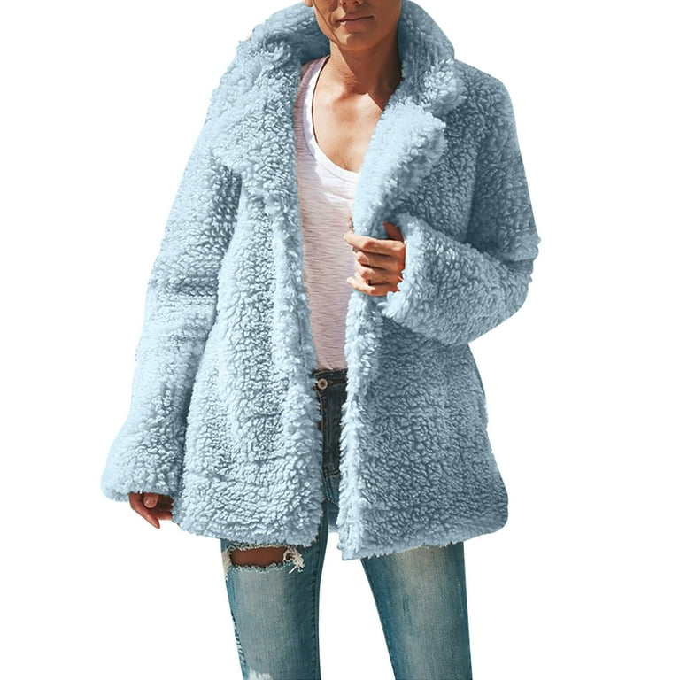 Winter Long Teddy Coat With Hood Shein Plus Size Winter Coats