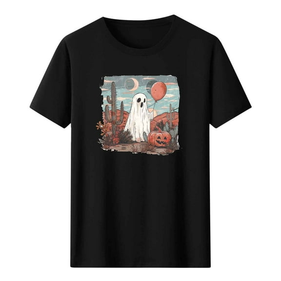Drses‌‌ ‌‌‌‌‌‌‌‌‌‌‌‌‌‌‌‌‌‌‌‌Women's Halloween Ghost & Pumpkin Graphic T-Shirt - In My Spooky Era Short Sleeve Crew Neck Tee