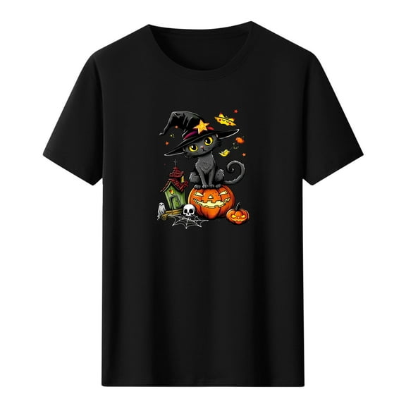 Drses‌‌ ‌‌‌‌‌‌‌‌‌‌‌‌‌‌‌‌‌‌‌‌Women's Halloween Ghost & Pumpkin Graphic T-Shirt - In My Spooky Era Short Sleeve Crew Neck Tee