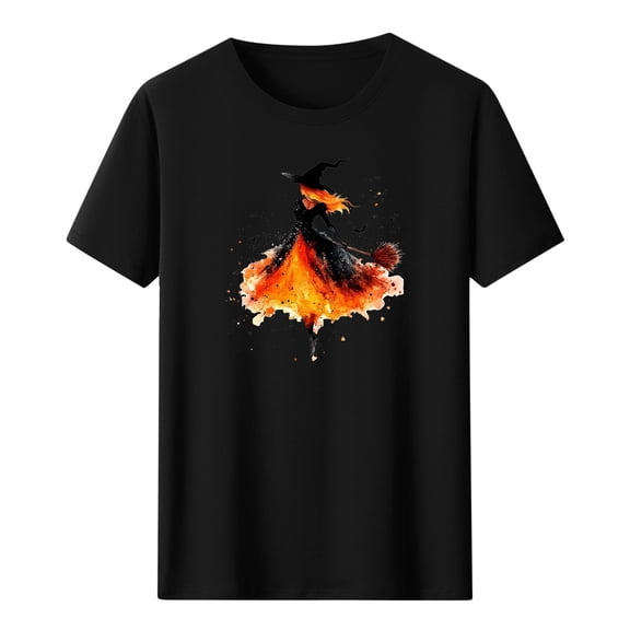 Drses‌‌ ‌‌‌‌‌‌‌‌‌‌‌‌‌‌‌‌‌‌‌‌Women's Halloween Ghost & Pumpkin Graphic T-Shirt - In My Spooky Era Short Sleeve Crew Neck Tee