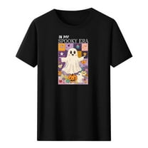 Drses‌‌ ‌‌‌‌‌‌‌‌‌‌‌‌‌‌‌‌‌‌‌‌Women's Halloween Ghost & Pumpkin Graphic T-Shirt - In My Spooky Era Short Sleeve Crew Neck Tee