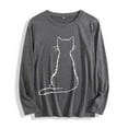 thumbnail image 1 of Drses‌‌ ‌‌‌Women's Halloween Graphic Tee - Ghost & Pumpkin Print Comfort Crewneck Long Sleeve Casual Pullover‌ Shirt‌, 1 of 7