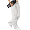thumbnail image 1 of Drses Women's High Waist Smocked Elastic Wide Leg Palazzo Pants, Flowy Loose Pull On Bell Bottom Trousers with Pockets, Casual Spring Summer Travel Lounge Clothing, 1 of 5