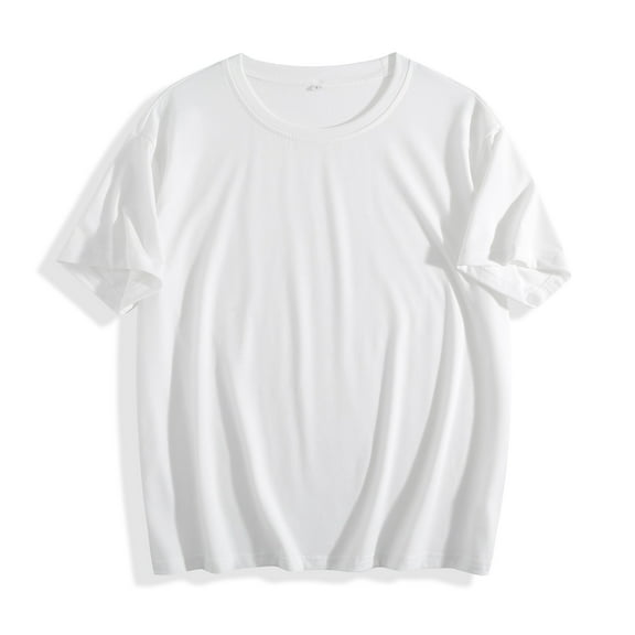 ‌Drses ‌Women's Oversized Solid Color Crew Neck T-Shirts Loose Fit Summer Basic Tees for Casual & Workout Streetwear