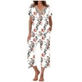 thumbnail image 1 of Drses Women's Pajama Sets Summer Short Sleeve Sleepwear Sets for Women Button Up Pj Loungewear Top and Capri Pants Pajamas for Women with Pockets, 1 of 4