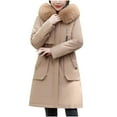 thumbnail image 1 of Drses Women's Plus Size Solid Color Casual Cotton Jacket - Autumn and Winter Thick Top, 1 of 3