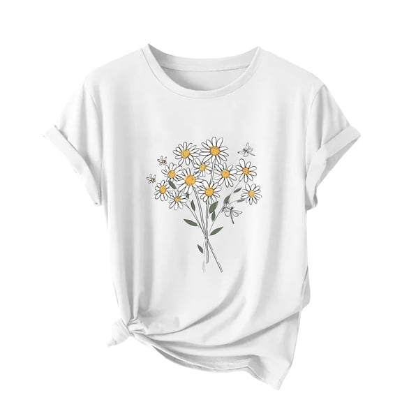 Drses‌‌ ‌‌‌Women's Star Print Graphic Tee - 100% Cotton Oversized Crewneck T-Shirt