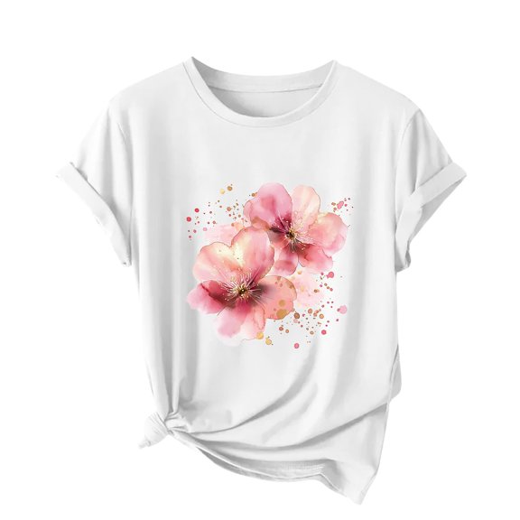 Drses‌‌ ‌‌‌Women's Star Print Graphic Tee - 100% Cotton Oversized Crewneck T-Shirt