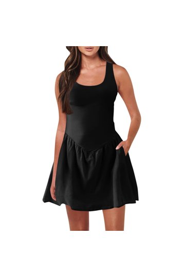 knee length dresses for ladies The Exercise Dress in CloudKnit Fabric - Joggy Green
