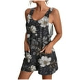 thumbnail image 1 of Drses Women's Summer Casual Sleeveless Rompers Loose Spaghetti Strap Denim Shorts Overalls Jumpsuit with Pockets, 1 of 5
