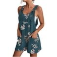 thumbnail image 1 of Drses Women's Summer Casual Sleeveless Rompers Loose Spaghetti Strap Denim Shorts Overalls Jumpsuit with Pockets, 1 of 5