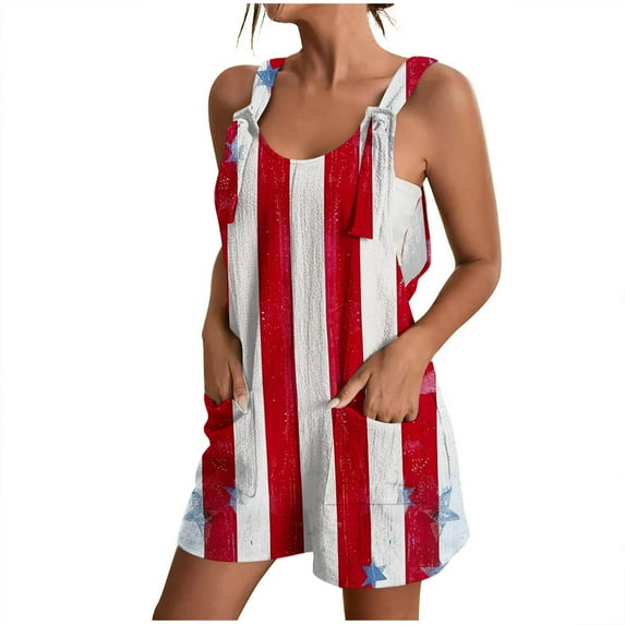 Drses Women's Summer Casual Sleeveless Rompers Loose Spaghetti Strap Denim Shorts Overalls Jumpsuit with Pockets