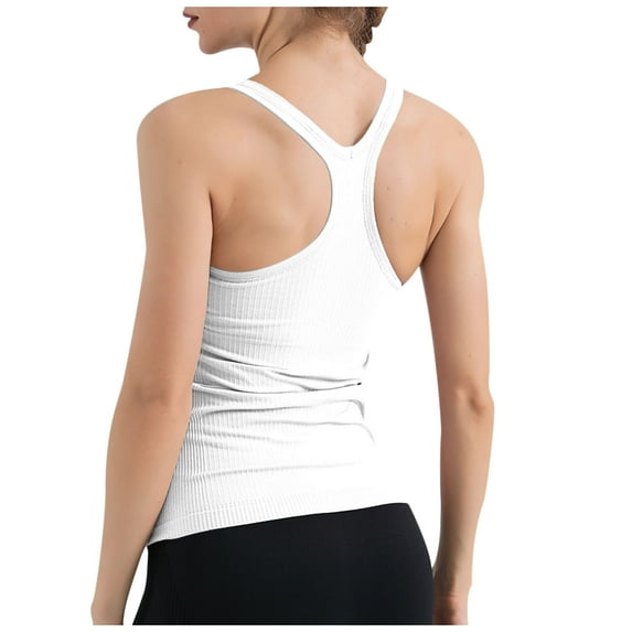 Drses Women's Tank Tops 2024 New Nude Yoga Top Tank Top With Chest Cushion Beautiful BackTight And Long Fitness Sports Tank Top Womens Summer Tops