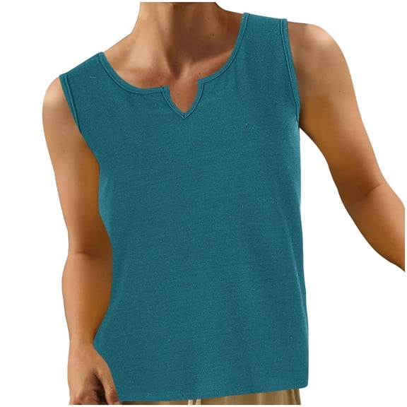 Drses Women's Tank Tops Fashion Women's Casual Sleeveless Solid V-neck Top Blouse T-shrit Tank Top Womens Summer Tops