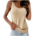 thumbnail image 1 of Drses Women's Tank Tops Fashion Women's Solid Sleeveless Round Neck Top Blouse Womens Summer Tops, 1 of 3
