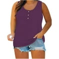 thumbnail image 1 of Drses Women's Tank Tops Plus Size Tunic Tops For Women Sexy Round-Neck Blouse Lace Casual Loose Summer Sleeveless Tank Womens Summer Tops, 1 of 6