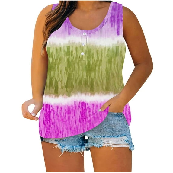 Drses Women's Tank Tops Plus Size Tunic Tops For Women Sexy Round-Neck Blouse Lace Casual Loose Summer Sleeveless Tank Womens Summer Tops